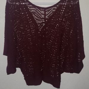 Knitted burgundy shirt
